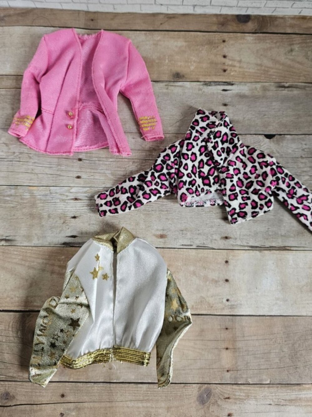 Mattel Vintage Barbie Jacket Lot Hollywood Hair, Pink Pilot, F Avenue Leopard
